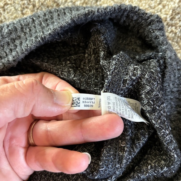 Aerie | NWT matching waffle charcoal gray sleepwear sweater set - Picture 12 of 16